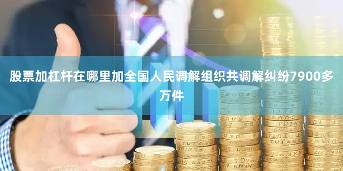 股票加杠杆在哪里加全国人民调解组织共调解纠纷7900多万件